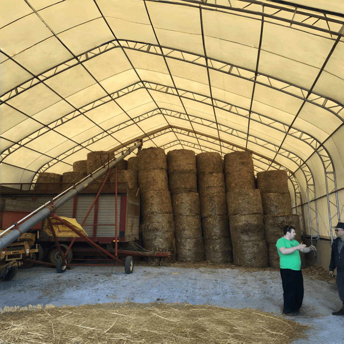 W40'xL80'xH21' Double Truss Storage Shelter, 8' Truss Spacing