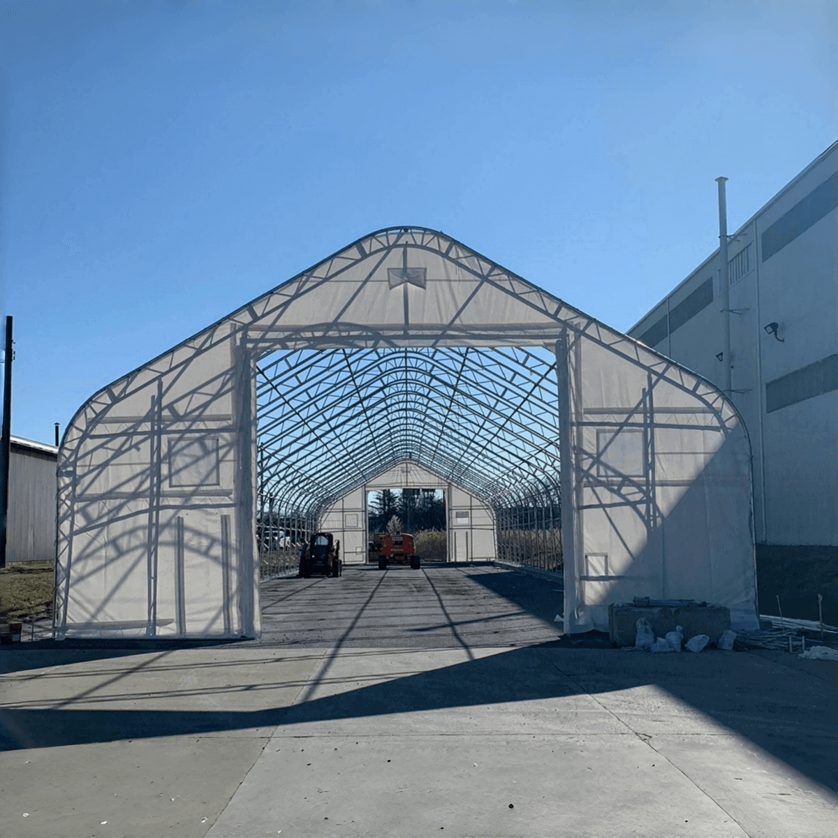 W40'xL80'xH23' Double Truss Storage Shelter