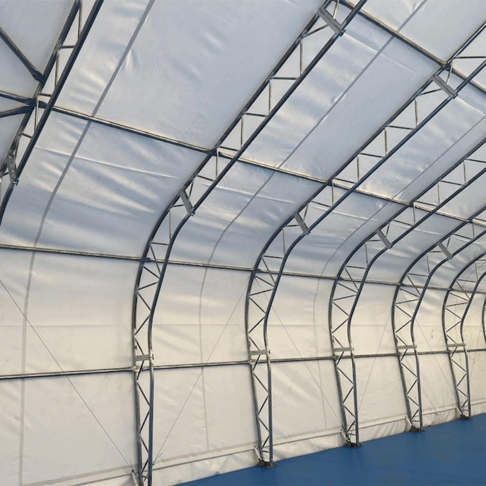 W50'xL100'xH23' Double Truss Storage Shelter