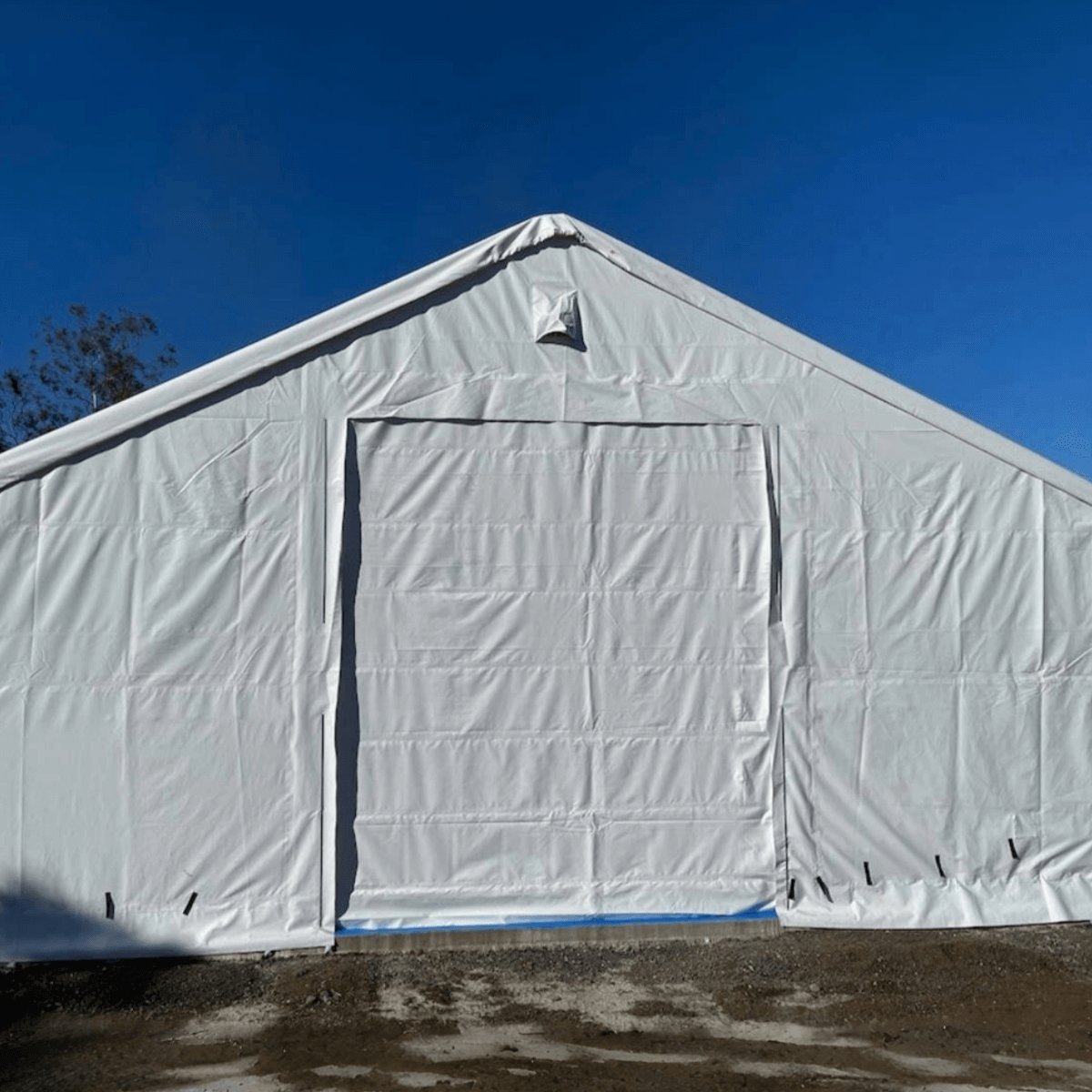 W50'xL80'xH23' Double Truss Storage Shelter