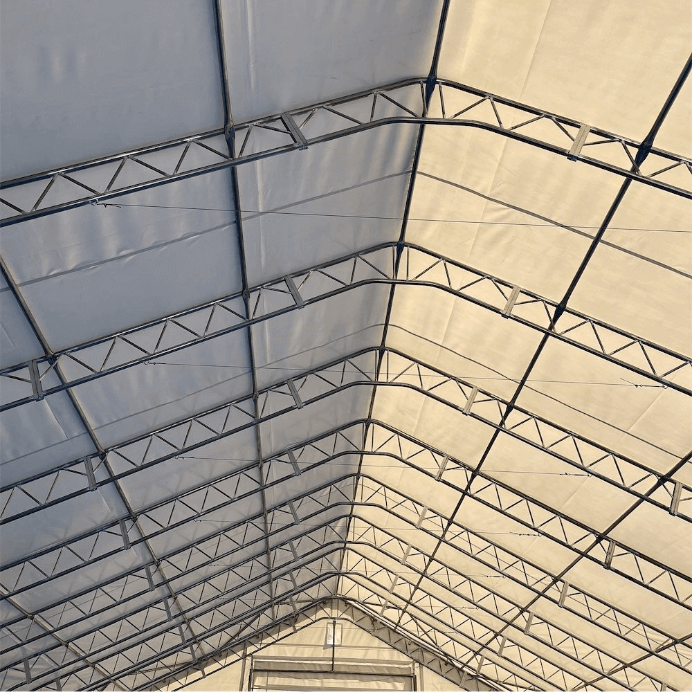 W70'xL120'xH28' Double Truss Storage Shelter