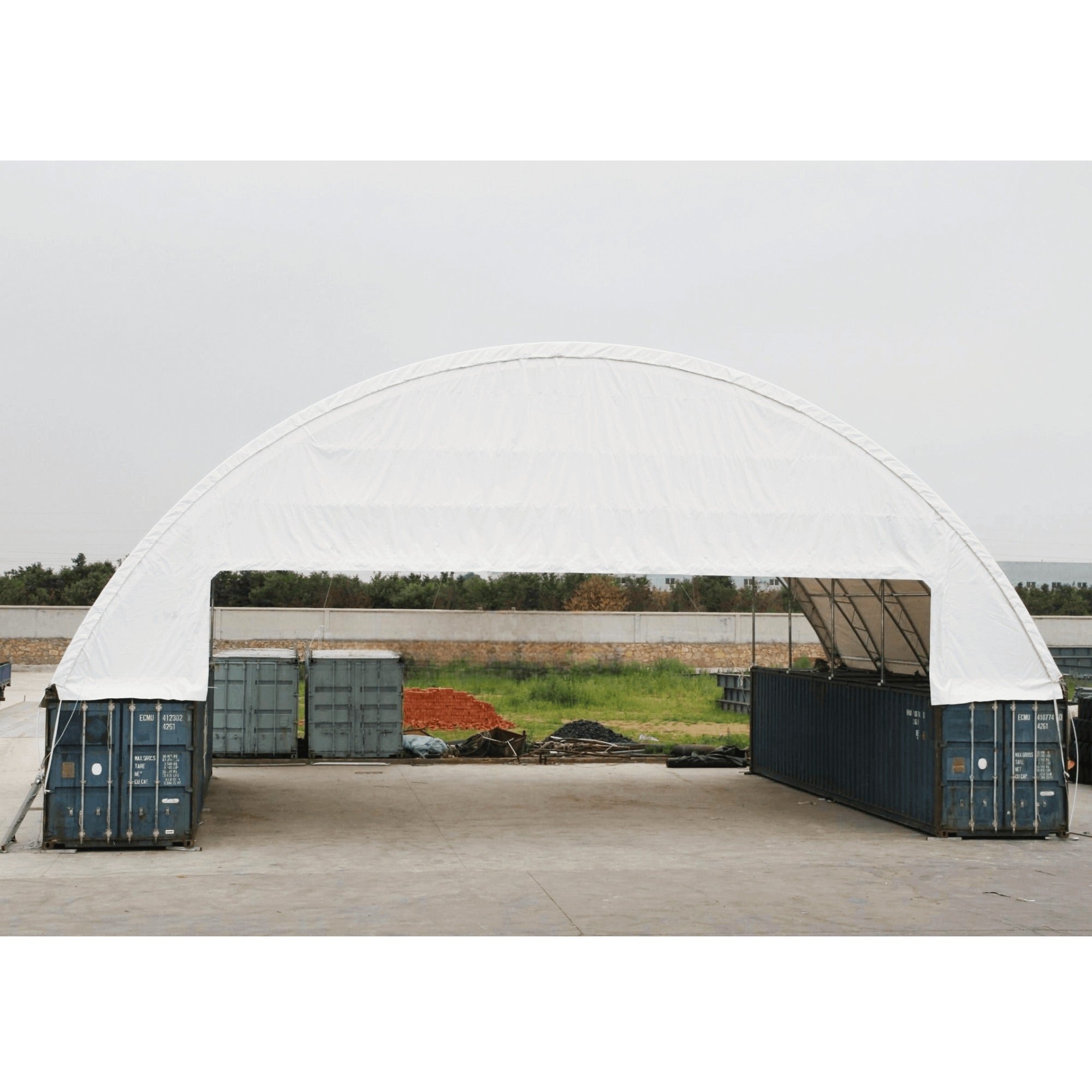 60'x40'x20' Double Truss Container Canopy Shelter