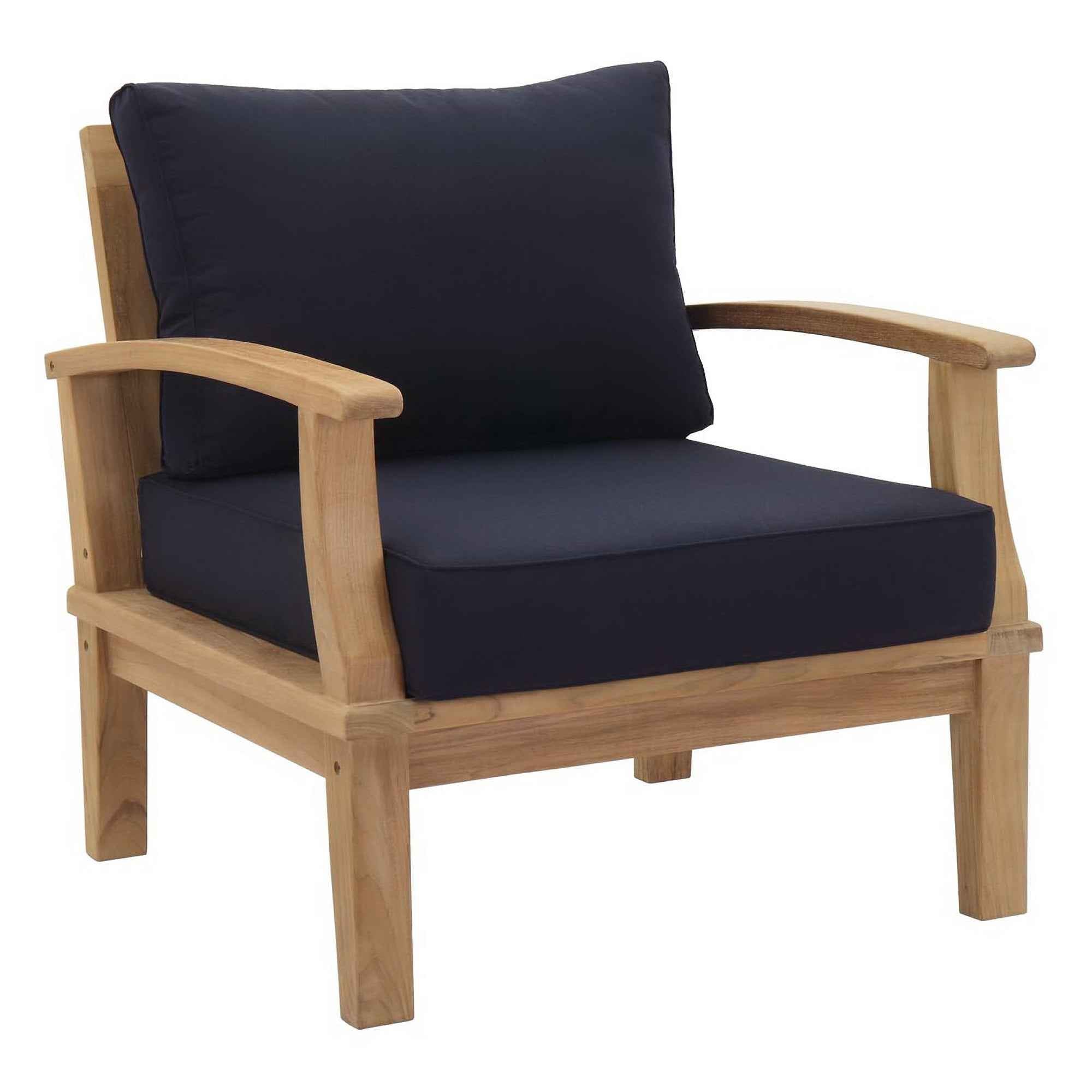 Patio Elegance Outdoor Lounge Set - Marina 9-Piece Teak Collection by Modway