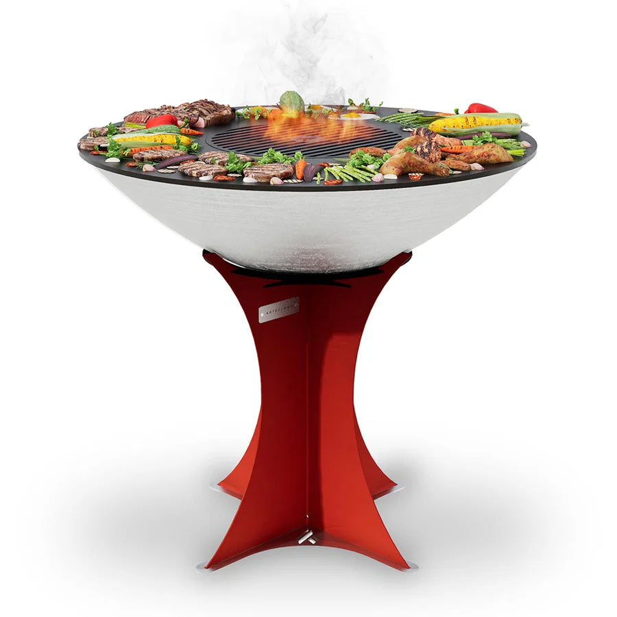Arteflame 40″ Platinum Series — Stainless Fire Bowl Flat-Top Grill with Euro Base