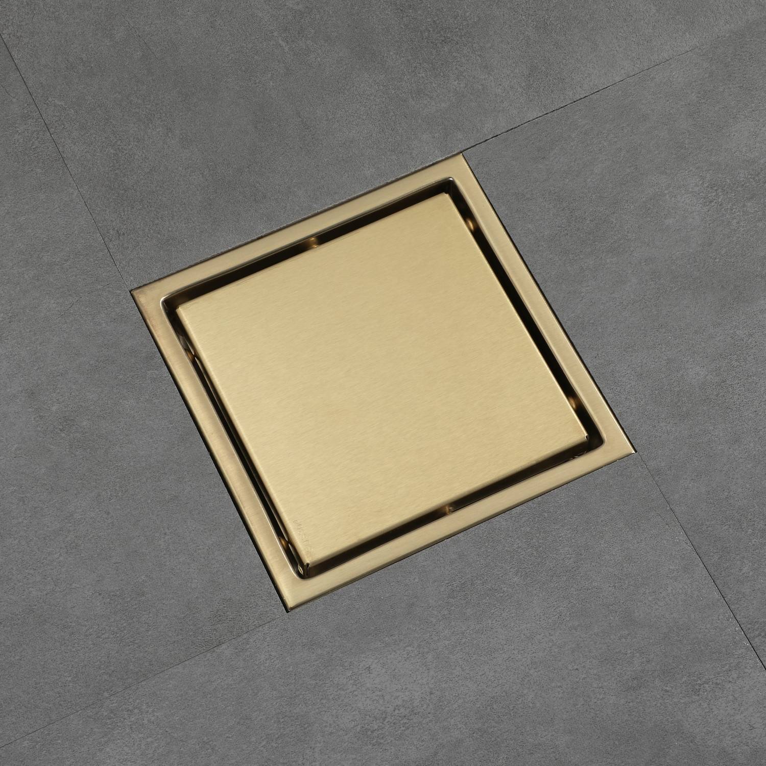 Brushed Gold stainless floor drain 6x6inch