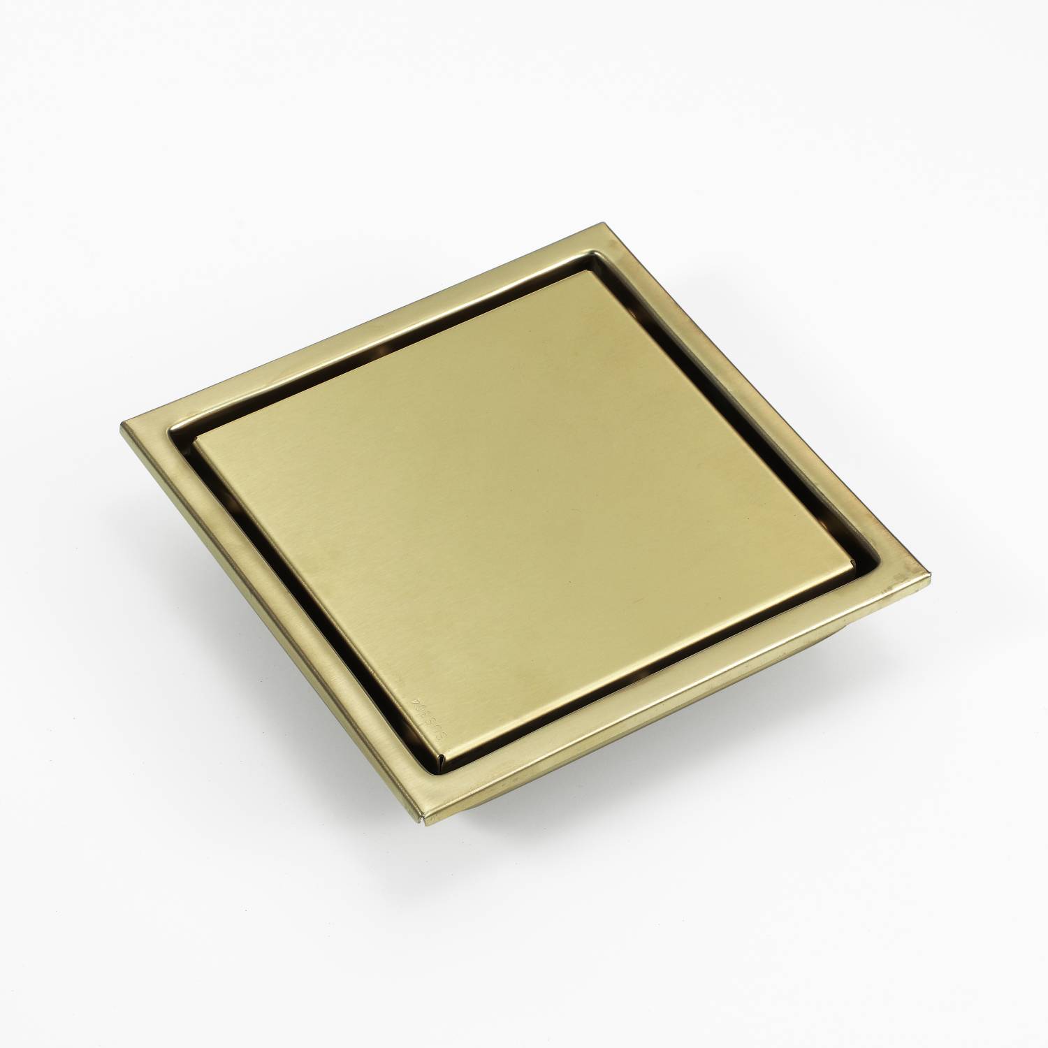 Brushed Gold stainless floor drain 6x6inch