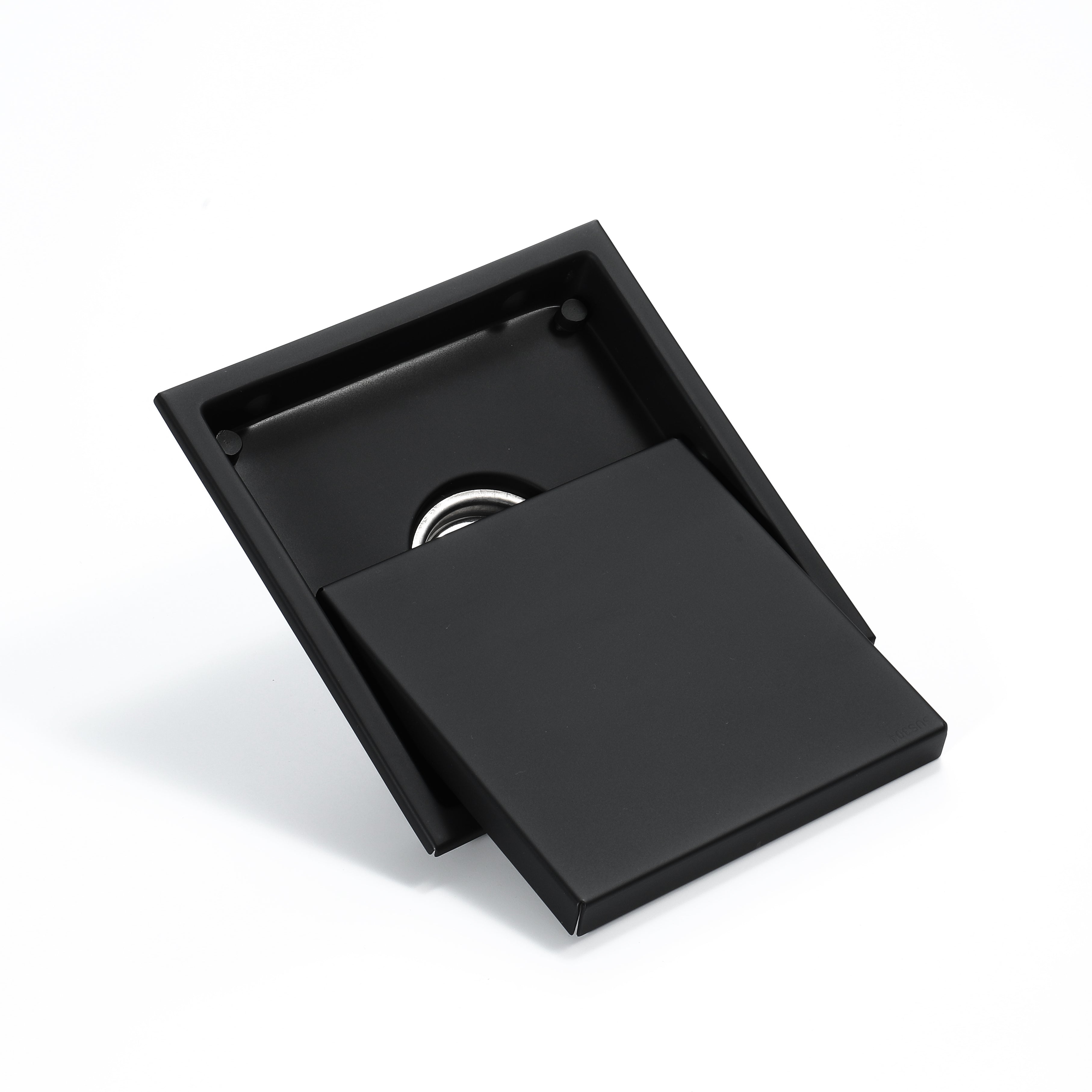 Matte Black stainless floor drain 6x6inch