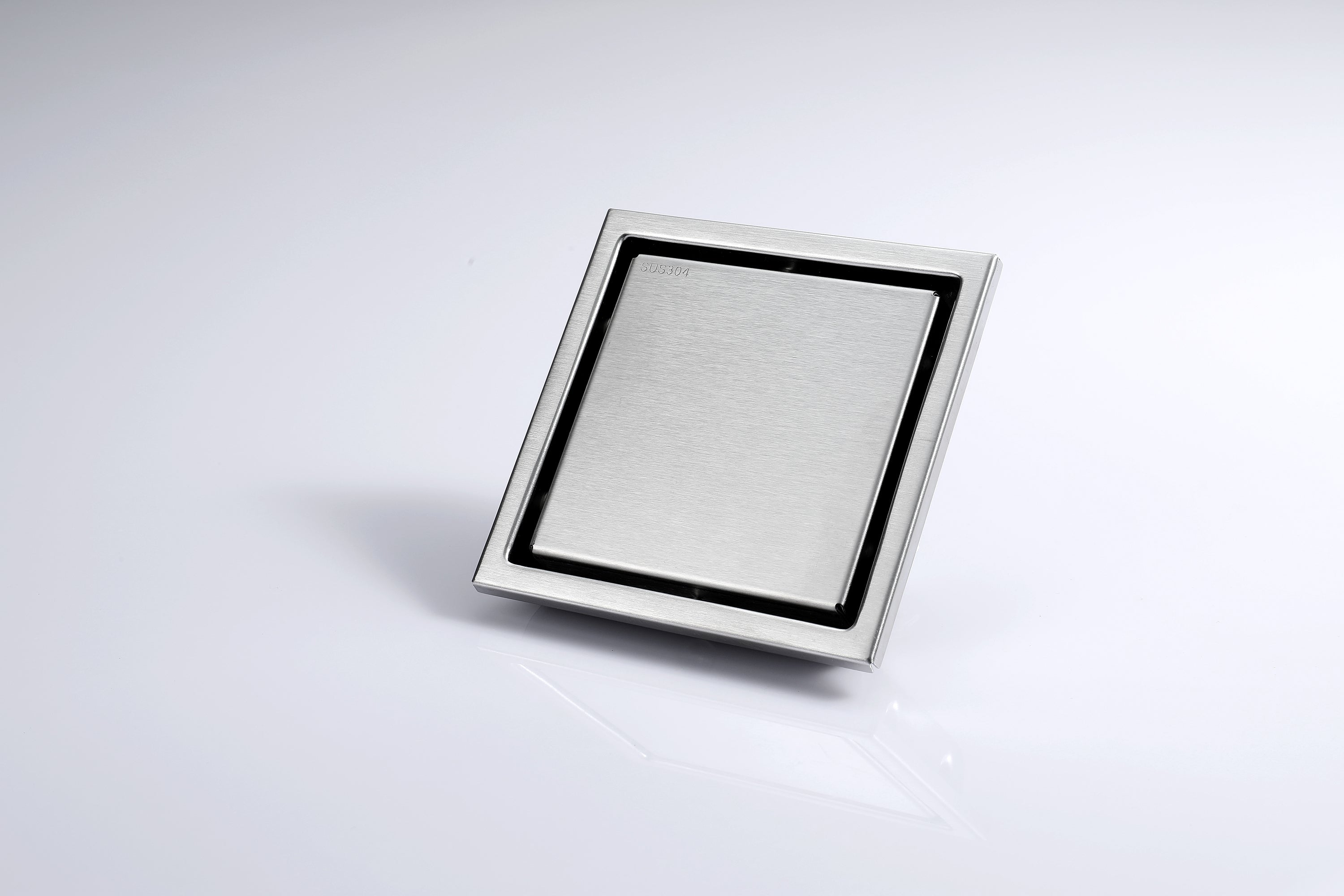 Brushed nickel stainless floor drain 6x6inch