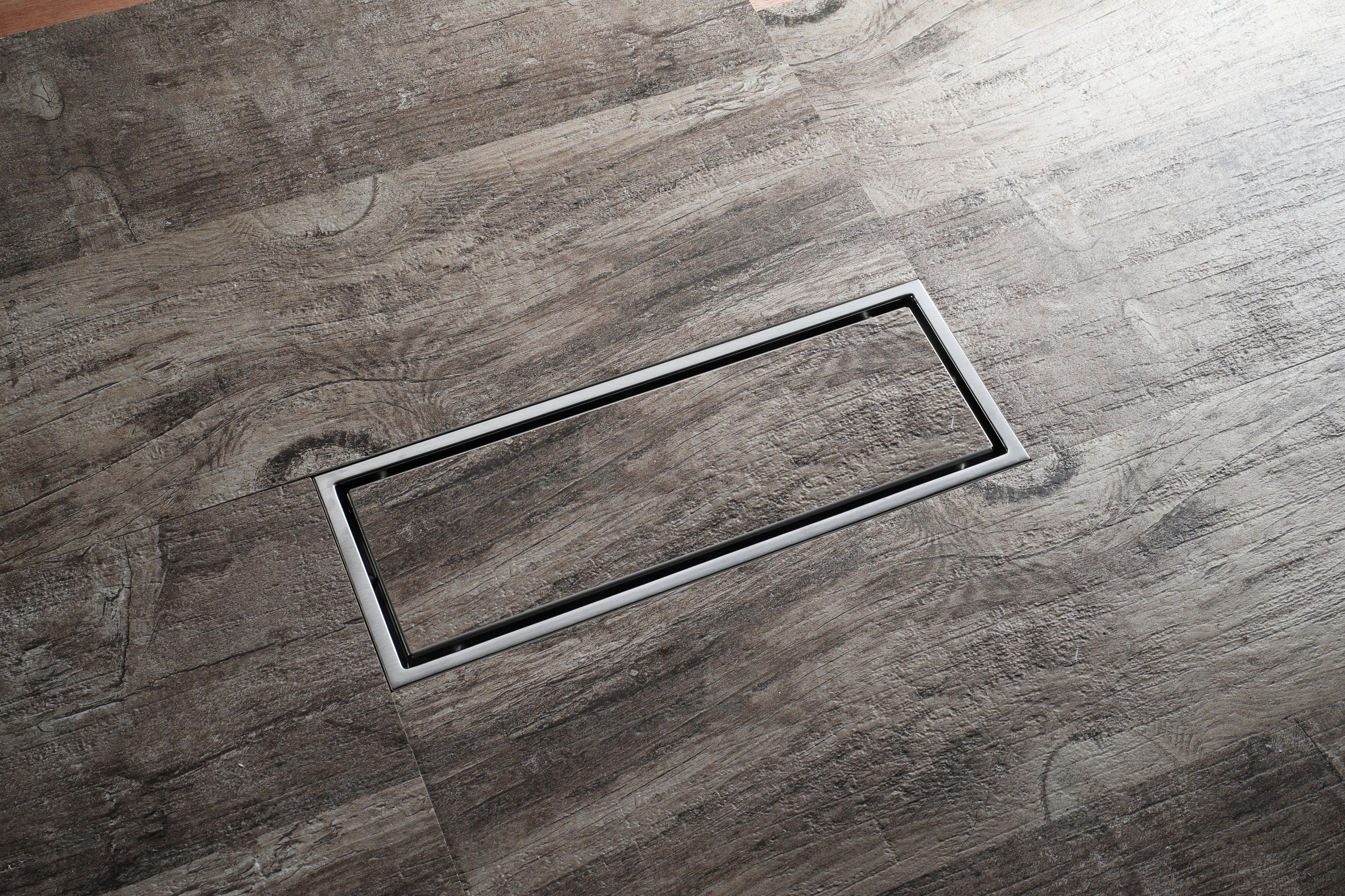 Brushed nickel stainless floor drain 11.8inch x 4.3 inch