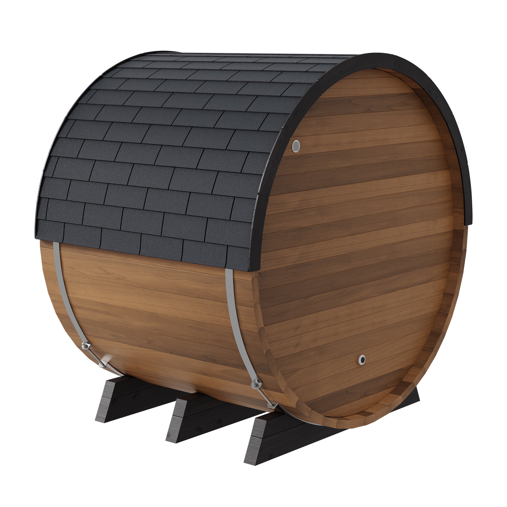 Finnmark FD-6 | 4-Person Cedar Combination Barrel Sauna | Traditional Steam + Spectrum Plus™ Full Spectrum Infrared | Clear-Grade Canadian Cedar | Wi-Fi Controls | Bluetooth Audio | RGB Lighting | 185°F+