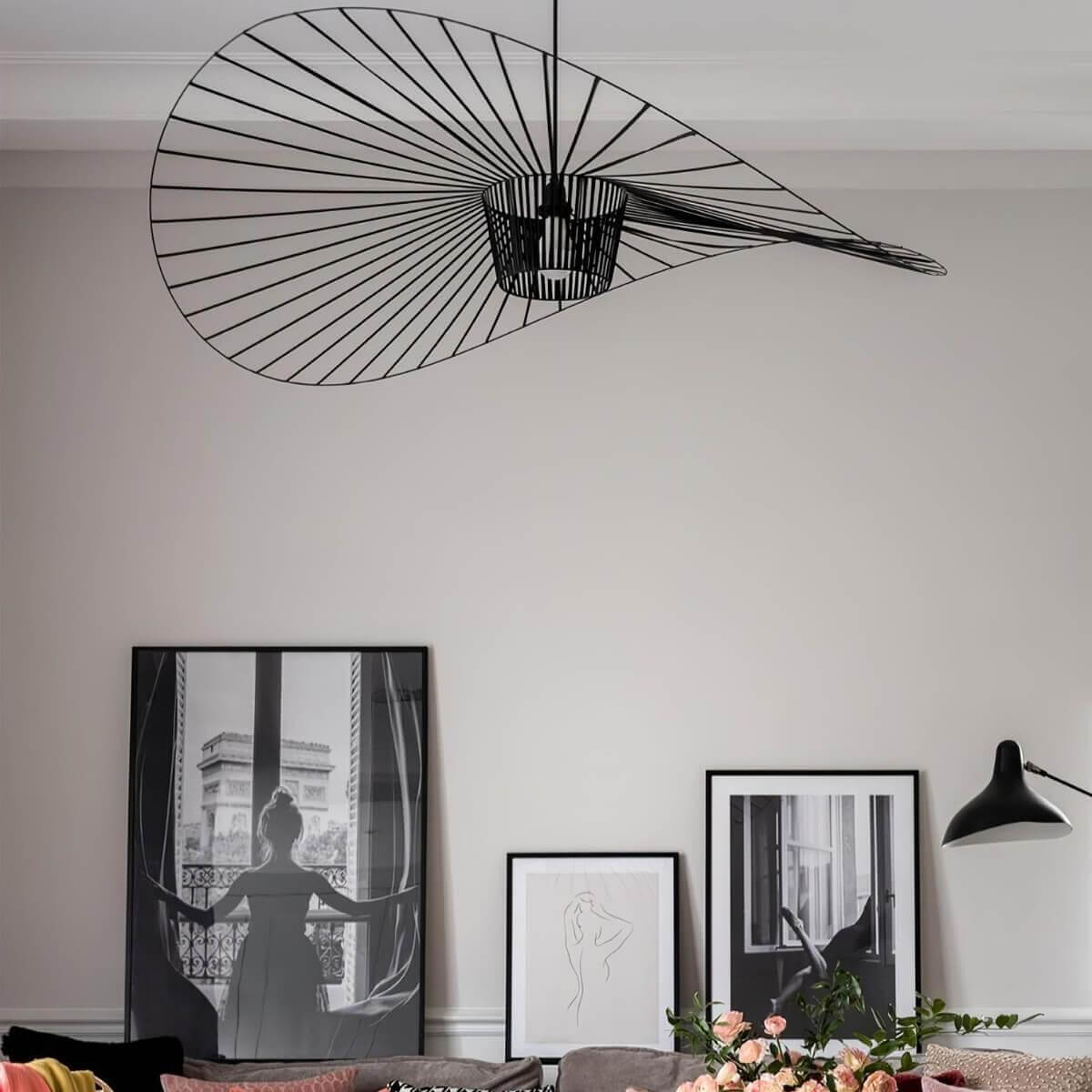 French Vertigo Fiberglass Chandelier 54.7"