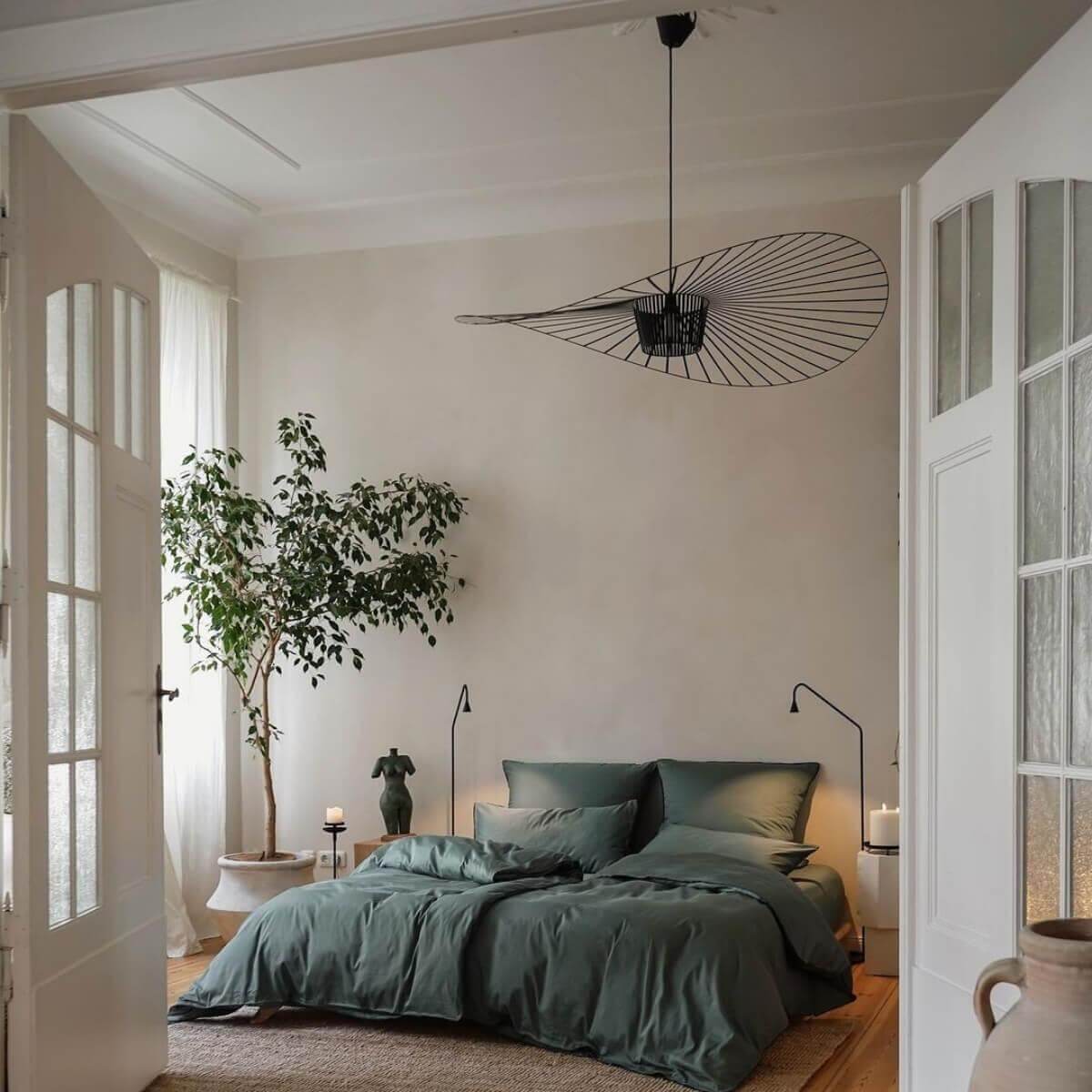 French Vertigo Fiberglass Chandelier 39.4"