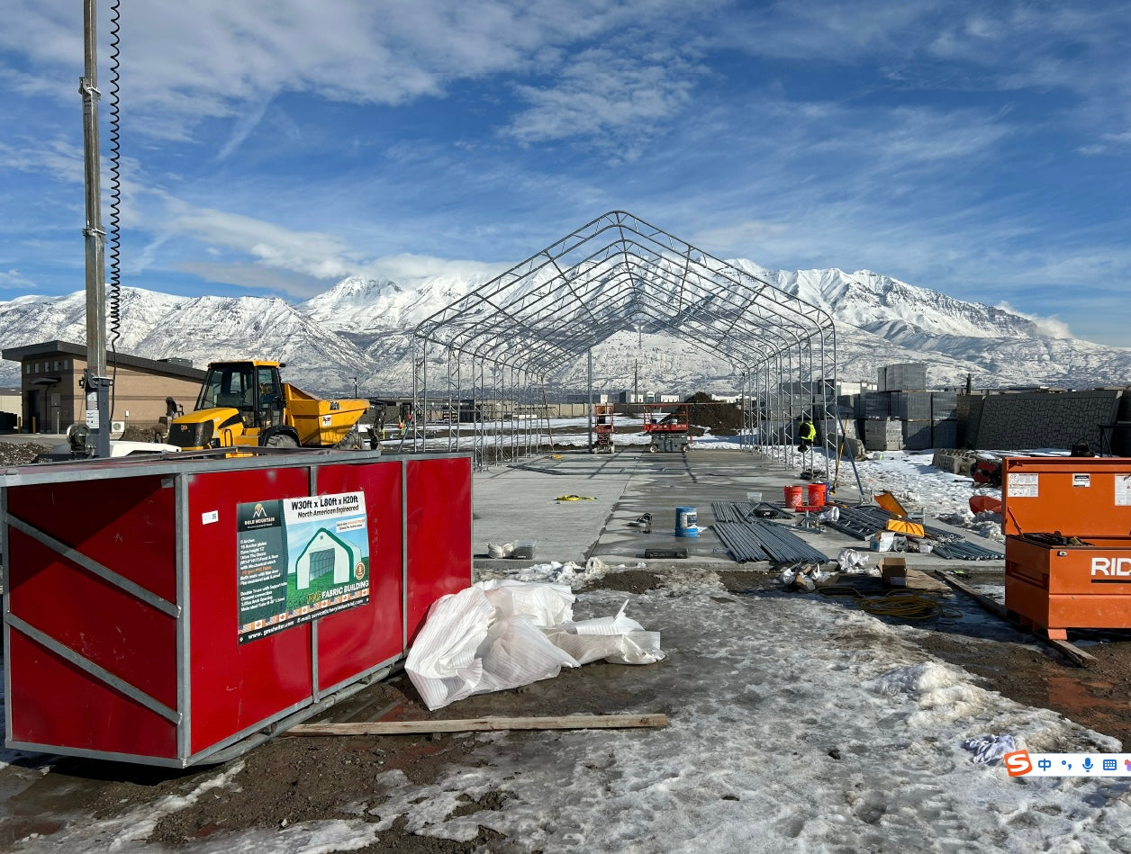 W30'xL80'xH20' Double Truss Storage Shelter