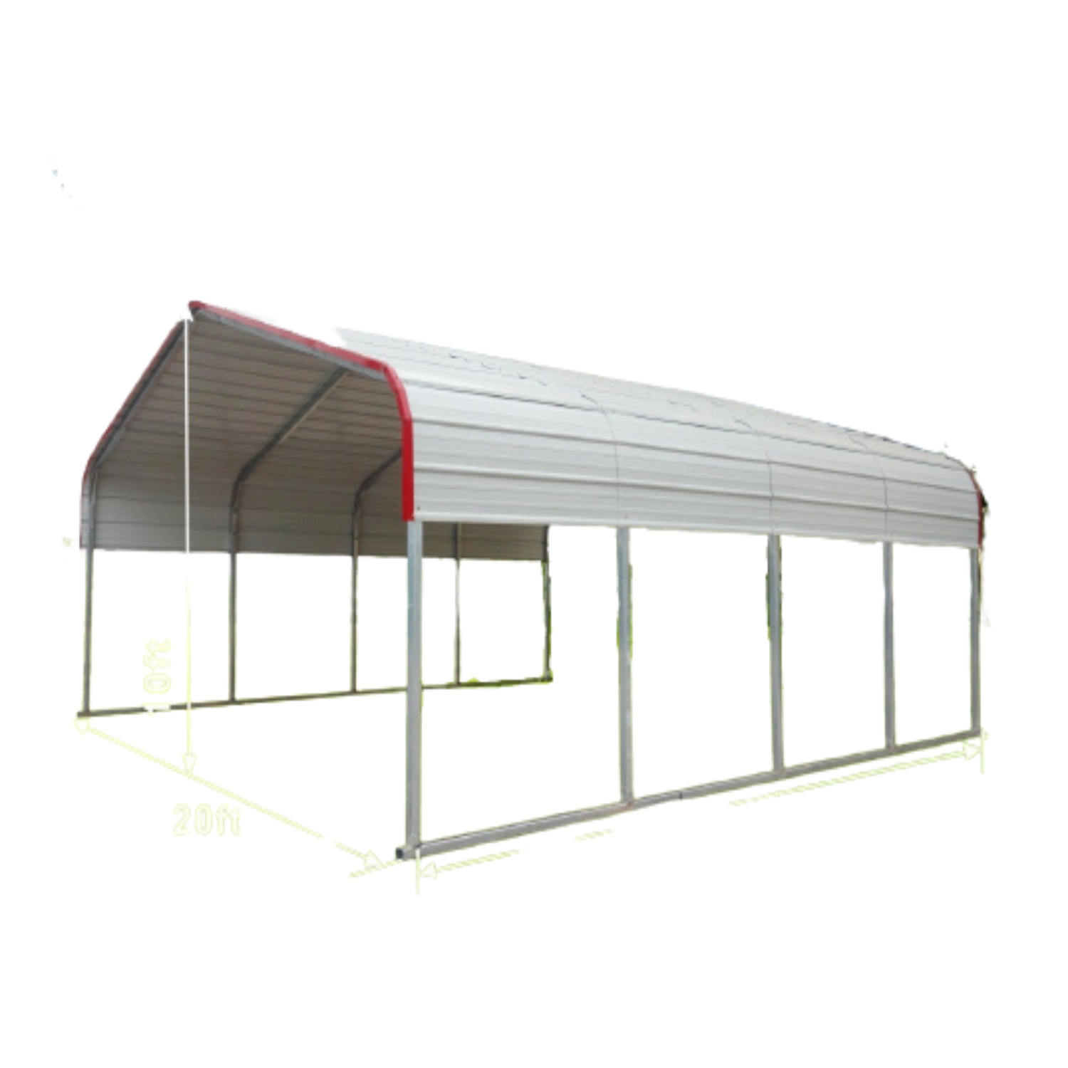 Classic Steel Carport 20'W x 20'L