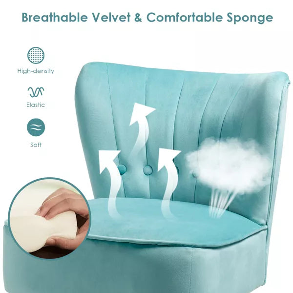 Accent Chair Tufted Velvet