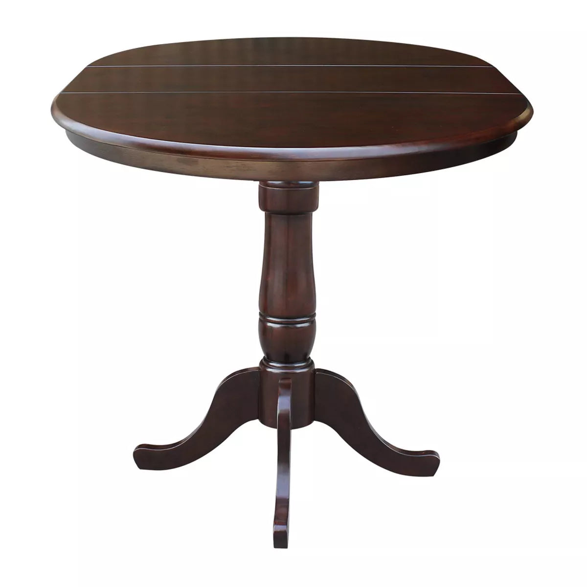 36" Round Counter Height Dining Table Rich Mocha