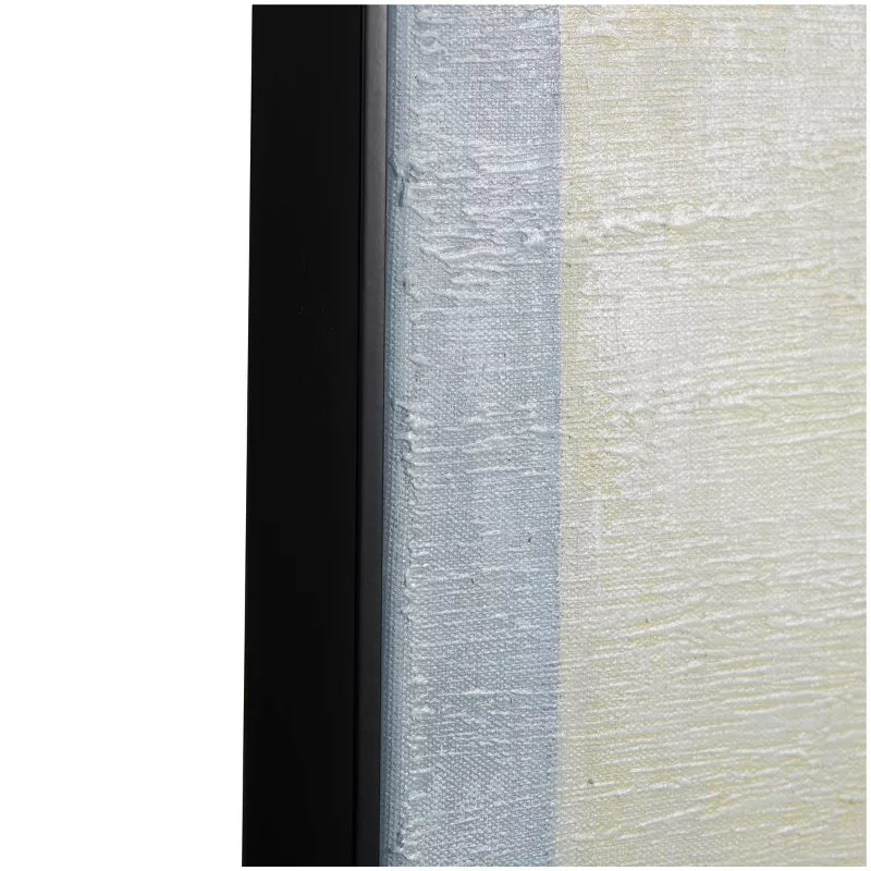 39" x 30" Canvas Abstract Colorblock Shape Framed Wall Art with Black Frame