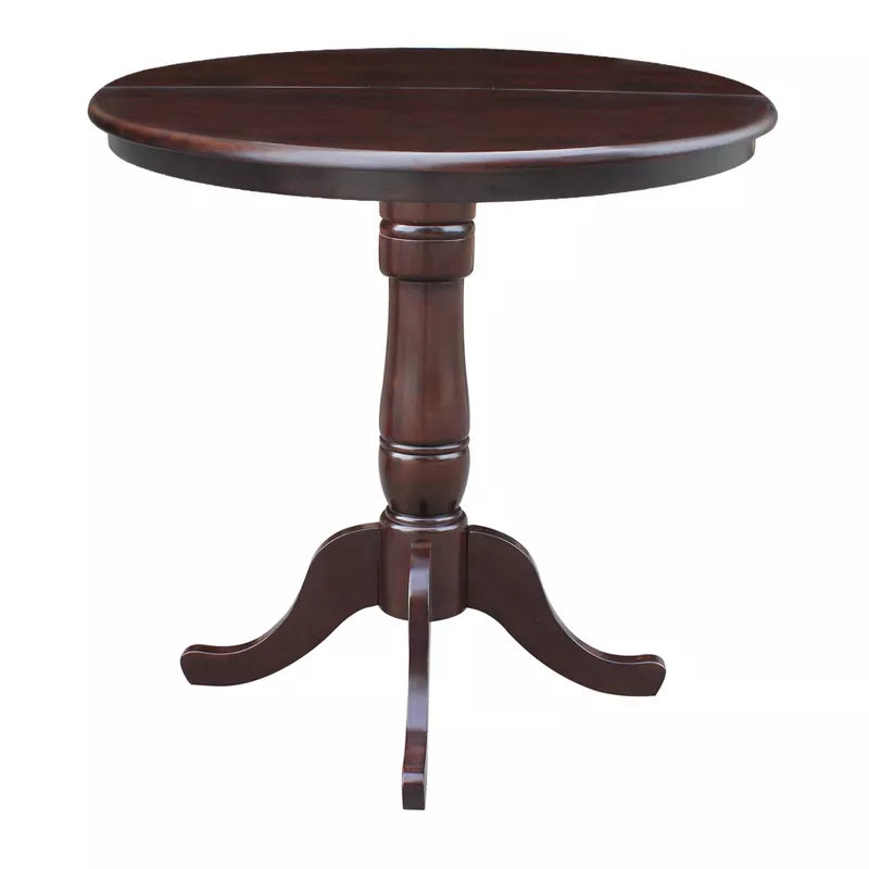 36" Round Counter Height Dining Table Rich Mocha