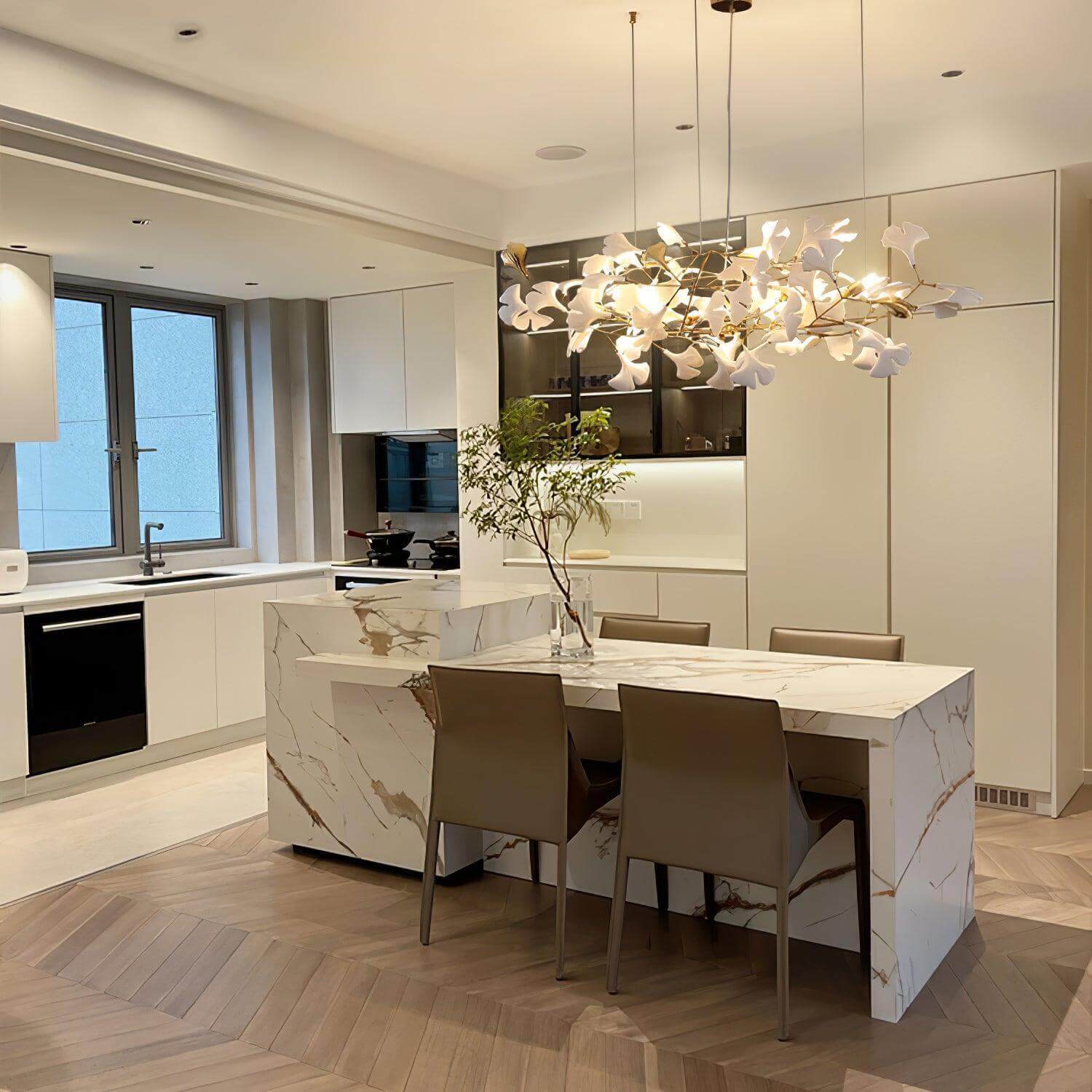 Gingko Chandelier Style C