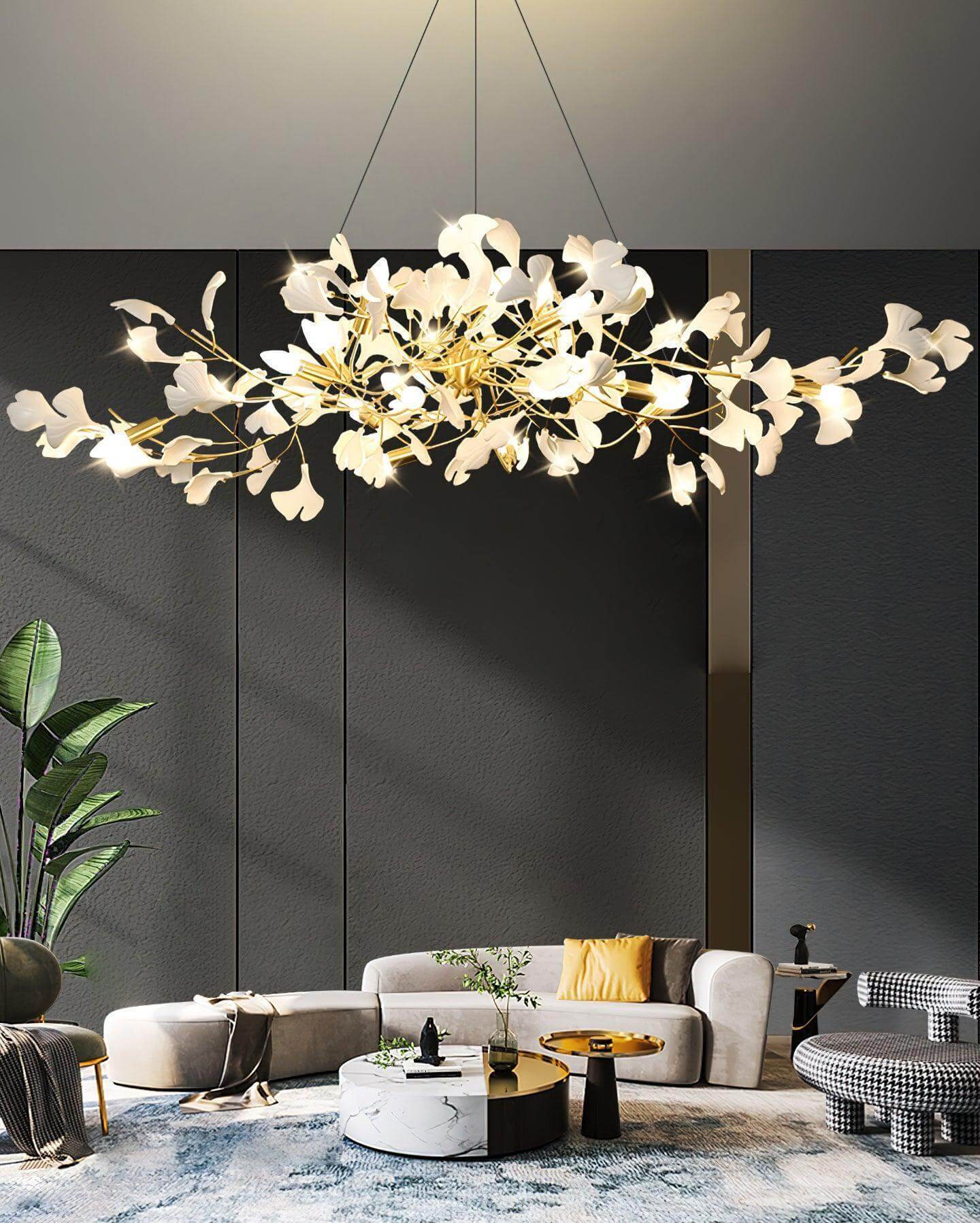 Gingko Chandelier Style C