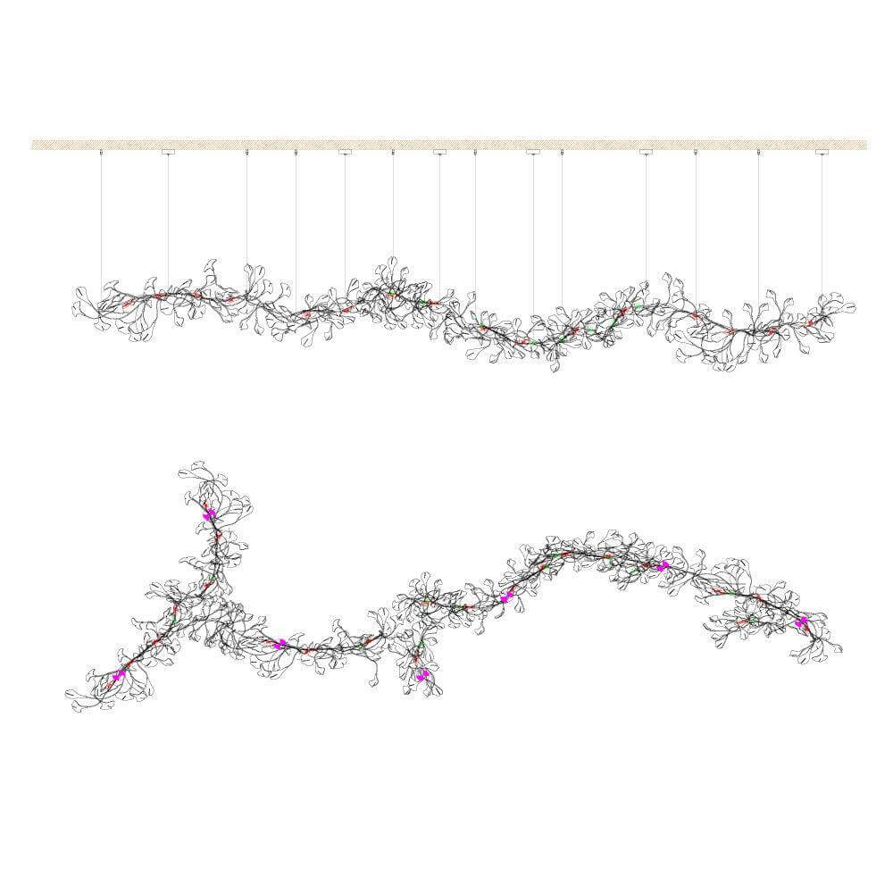 Gingko Chandelier Style J