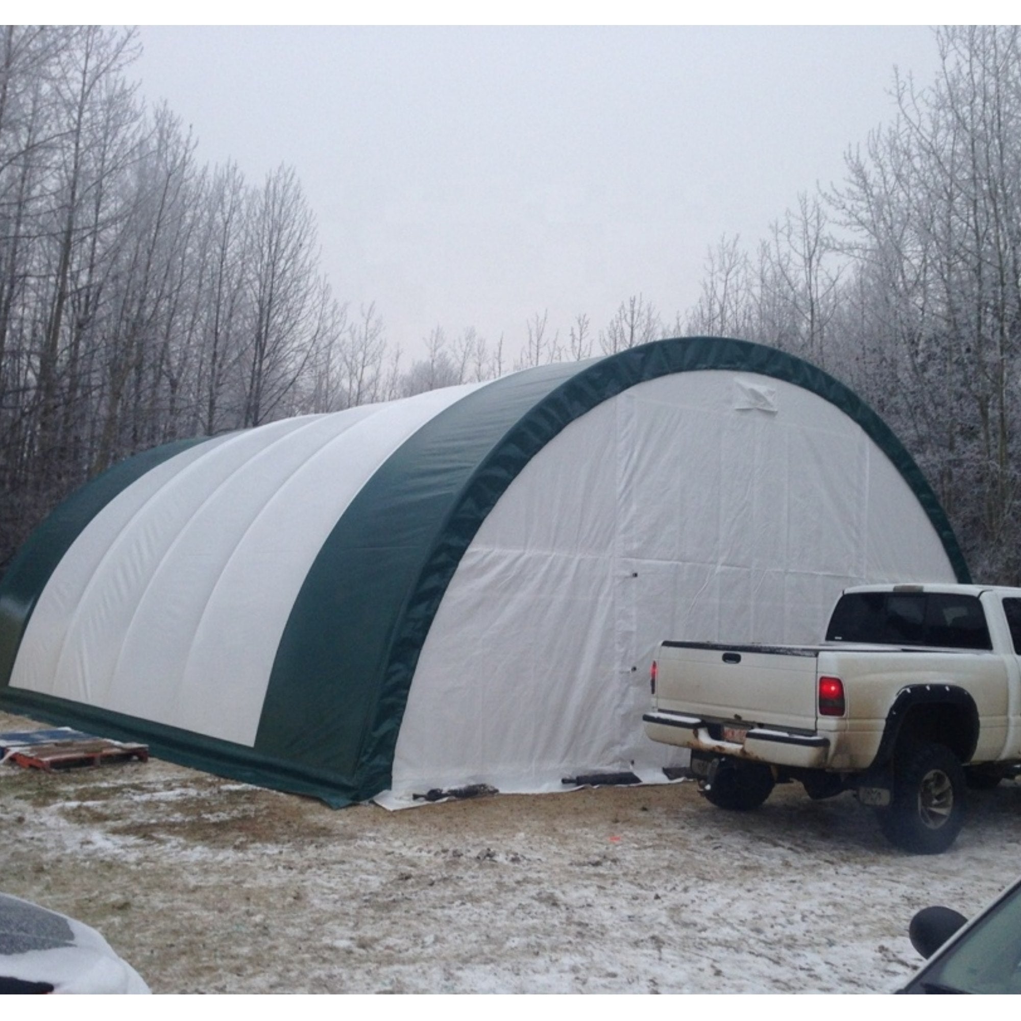 W30'xL40'xH15' Single Truss Arch Storage Shelter