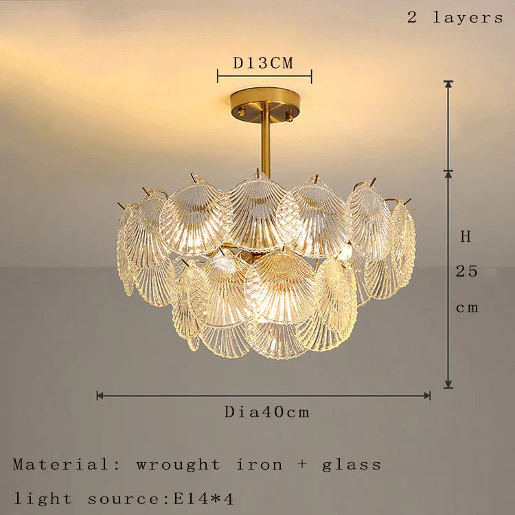 Nordic Postmodern Glass Chandelier - Simple Elegance for Your Living Room, Dining Room, Bedroom, and Study