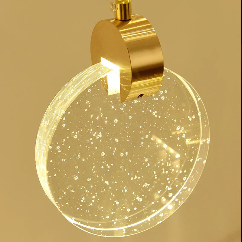 Round crystal pendant light for  living room dining room stair lamp decoration exhibition hall
