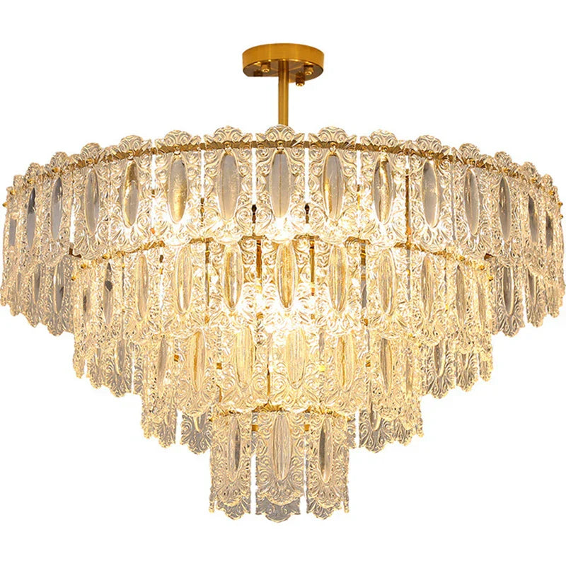 Elegant Post-Modern Glass Chandelier - A Personality Creative High-End Addition for Living Rooms, Dining Rooms, and Bedrooms
