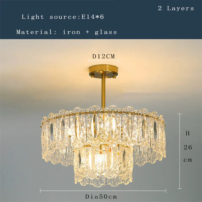 Elegant Post-Modern Glass Chandelier - A Personality Creative High-End Addition for Living Rooms, Dining Rooms, and Bedrooms
