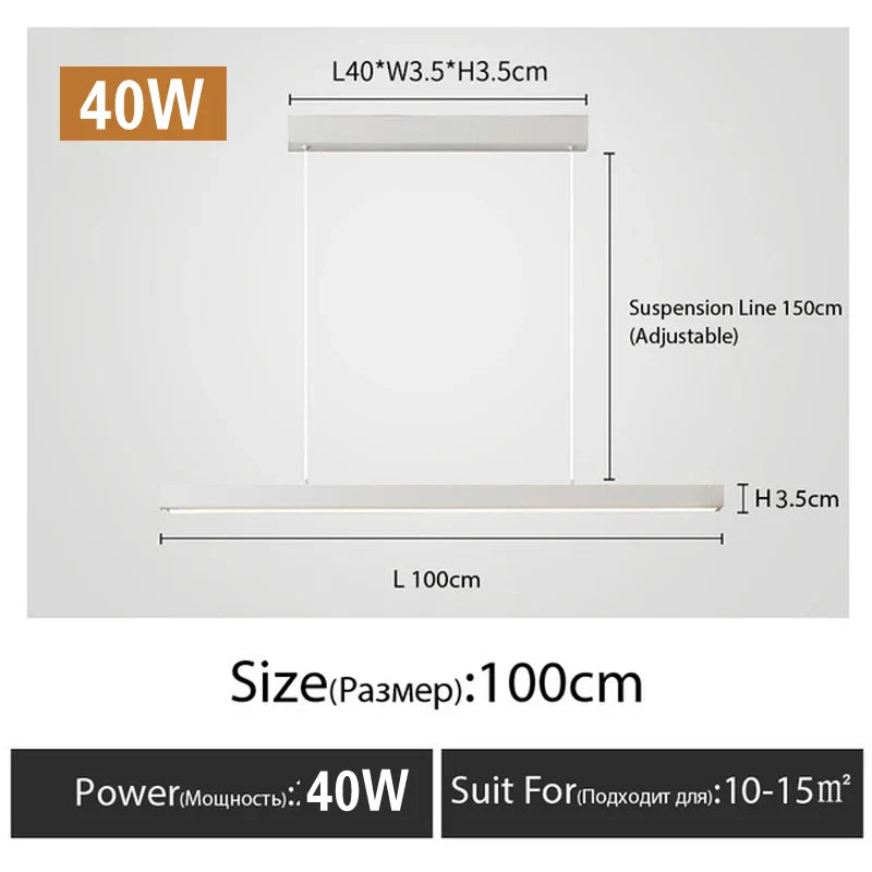 Modern Minimalist LED Chandelier - Perfect for Dining Tables, Cafes, Bars, and Living Room Lighting