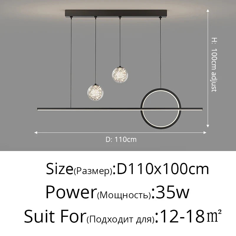 Contemporary LED Pendant Lights - Ideal for Dining Tables, Kitchens, Bedrooms, Living Rooms, and More