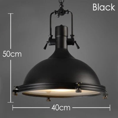 Nora's Retro Industrial Metal Pendant Light