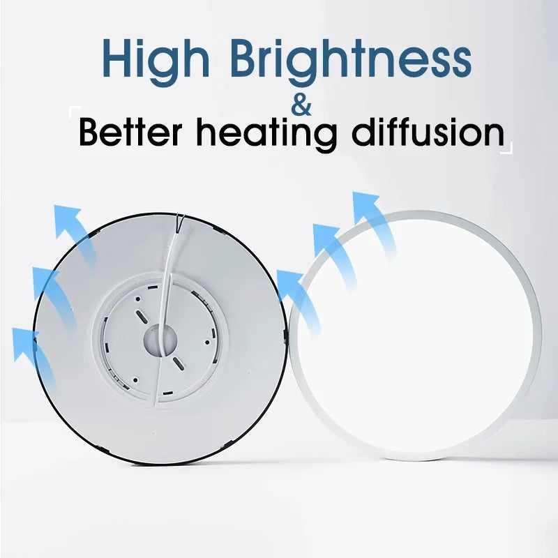 Ultra-Thin LED Ceiling Light - Modern 20-Inch Large Ceiling Lamp with Dimmable Brightness - AC85-265V Panel Light for Room
