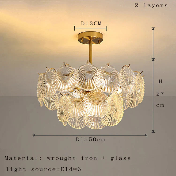 Nordic Postmodern Glass Chandelier - Simple Elegance for Your Living Room, Dining Room, Bedroom, and Study