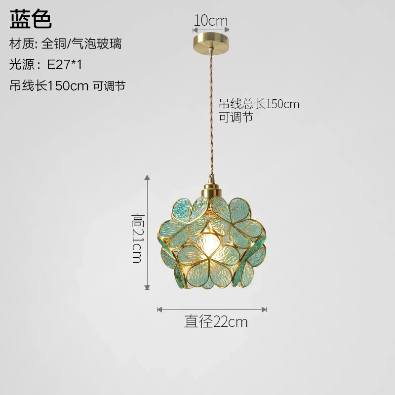 Nordic Style Copper Pendant Light Fixtures - Modern Glass Hanging Lamp for Kitchen, Dining, and Living Spaces