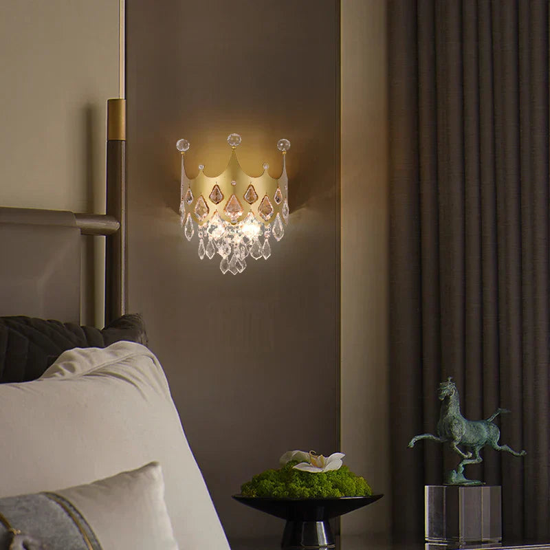 Emilia - Nordic Wall lamp Bedroom Bedside Lamp Aisle Crystal Background Wall Lamp Creative Modern Minimalist Home Living Room Wall Lamp