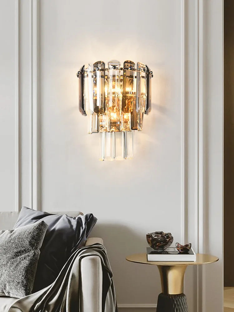 Zoe - Modern Minimalist Light luxury Style Crystal Wall Lamp Living Room TV Background Wall Bedroom Bedside Corridor Decorative  Lamp