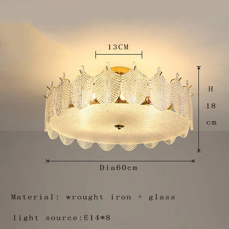 Postmodern Glass Chandelier - Elegant Lighting for Living Rooms, Bedrooms, Dining Rooms, and Model Spaces