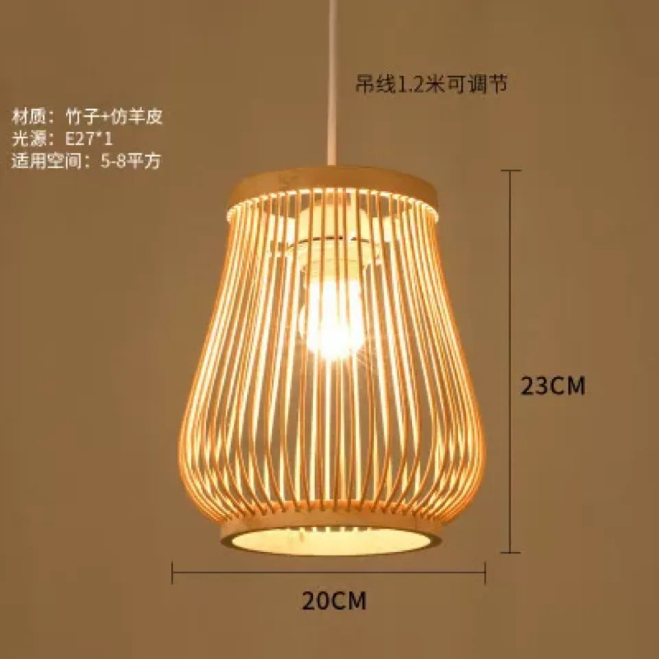 Bamboo Ceiling Lamp - Elegant Lighting for Hotel Restaurants, Tea Rooms, Cafes, and Lounge Decor
