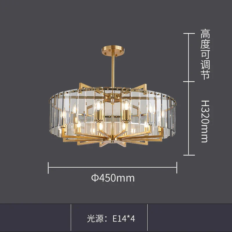 New Modern Glass Chandelier - Luxury Round Design with Creative Gold Accents for Stylish Home Illumination