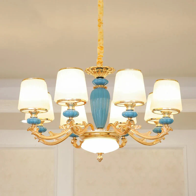 Modern Nordic Ceramic Crystal Chandelier - A Minimalist Lighting Fixture for Living Rooms, Dining Areas, Bedrooms, and Homes