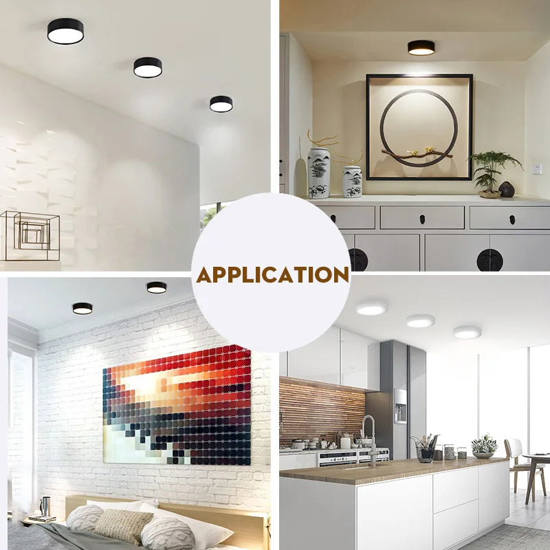 Ultra-Thin LED Spot Light Ceiling - Surface Mounted Ceiling Lamp (10W, 15W, 25W) for Stylish Living Room Ceiling Lighting