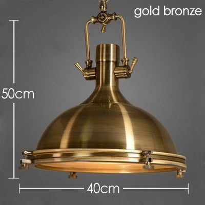 Nora's Retro Industrial Metal Pendant Light