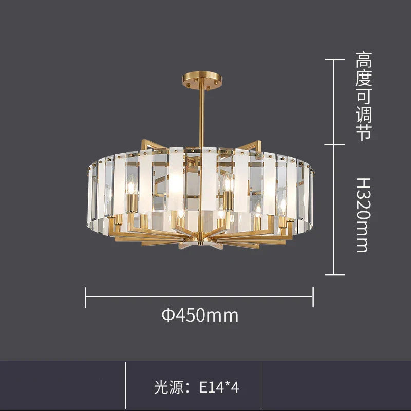 New Modern Glass Chandelier - Luxury Round Design with Creative Gold Accents for Stylish Home Illumination