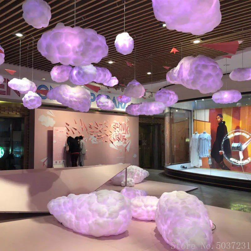 Post Modern Cloud Chandelier Lights - Ideal for Bars, Cafes, and Living Room Bedroom Decor - Unique Cloud Pendant Lamp Inspired Decorative Lighting Fixture