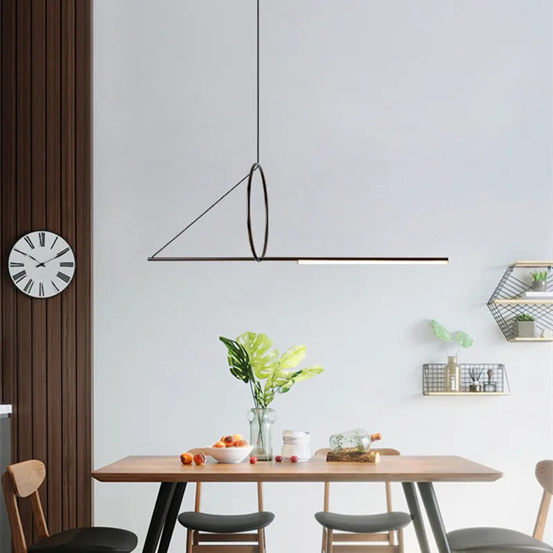 Contemporary Geometric Chandelier - A Fusion of Scandinavian and Mid-Century Modern Design for Industrial and Restaurant Decor