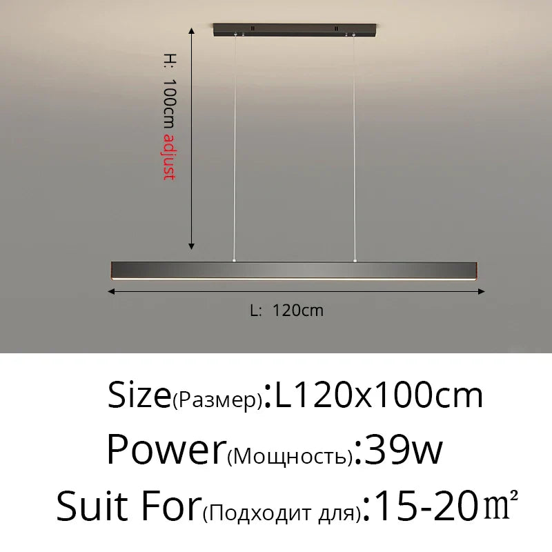 Contemporary LED Chandelier - Minimalist Elegance for Home Villas, Living Rooms, Bedrooms, Dining Rooms, and Studies
