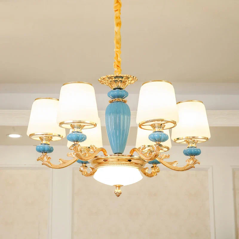 Modern Nordic Ceramic Crystal Chandelier - A Minimalist Lighting Fixture for Living Rooms, Dining Areas, Bedrooms, and Homes