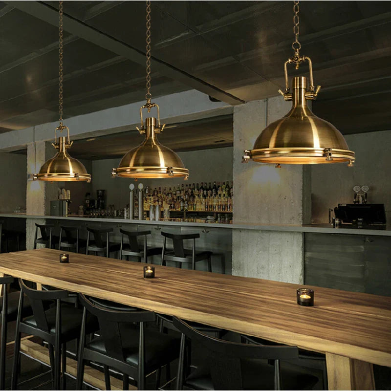 Nora's Retro Industrial Metal Pendant Light